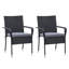 Chaise de patio empilable avec coussin Arestho
