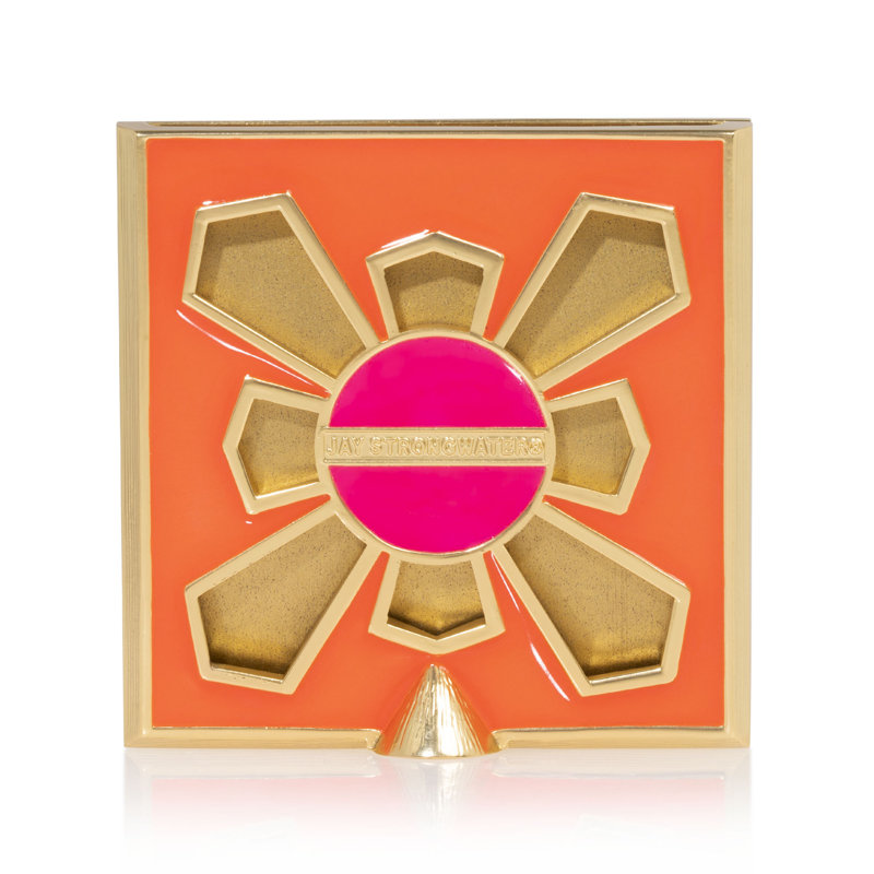 Leland Pavé Corner Metal Picture Frame, Pink
