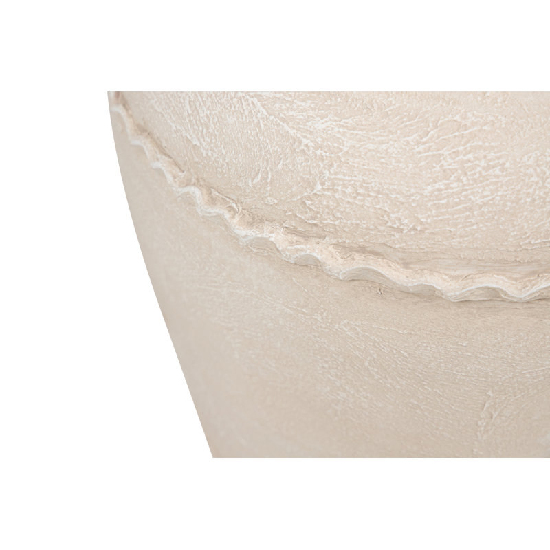 CERAMIC VASE 27X27 CM, Overall Height- 60cm, Beige