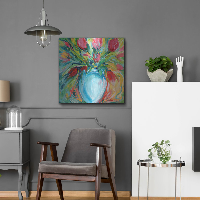 "Tulipes" par Estelle Grengs, H 24 po x l 24 po