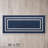 Double Border Machine Tufted Performance Dark Gray/White Rug-1078932806