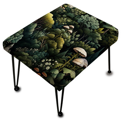 Forest Woods Moody Patterns - Repose-pieds rectangulaire botanique