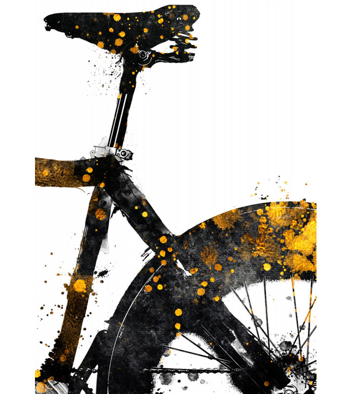 Cycling 4 gold, 60.96 cm H x 91.44 cm W