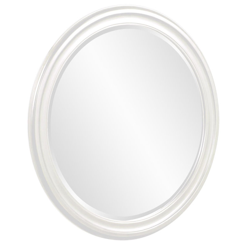 Miroir biseauté moderne et contemporain Talvi, Blanc