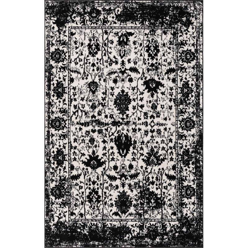 Geddis Ikat Indoor Rug, Rectangle 5' x 8'