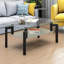 Table basse rectangulaire en verre, table basse transparente, tables d'appoint modernes -1451024758-1451024752