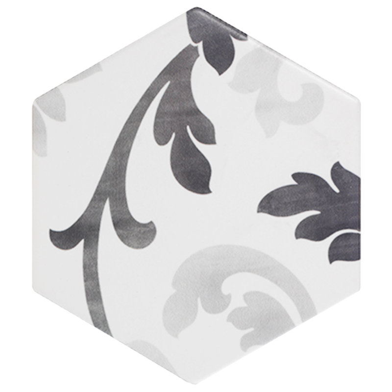 Carrelage géométrique à motif de plancher en porcelaine à motif géométrique 6 po x 7 po