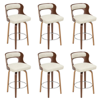 Swivel Faux Leather Counter & Bar Stools