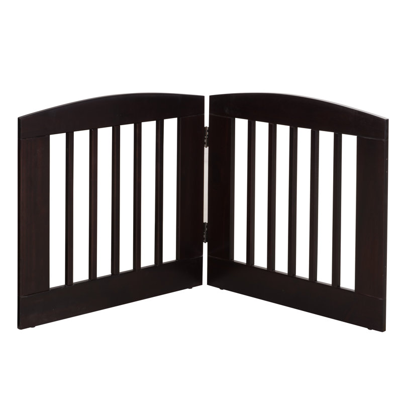 Barrière pour animaux Daniella, Moyen (H 24 po x l 48 po x L 0,75 po), Bois foncé