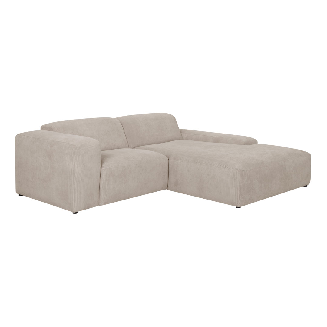 Ecksofa Chiodo - kleines Sofa Element - extra lange Chaise Longue