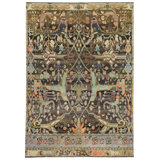Silk Treasures Oriental Area Rug in Brown