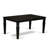 5 Piece Dinette Set Includes a Rectangle Dining Room Table with Butterfly Leaf and 4 Linen Fabric Dining Chairs, Black-817760895-876941035-904912955