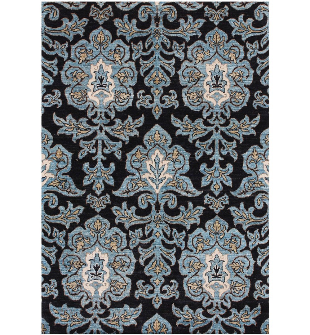 Geometric Hand Knotted Area Rug