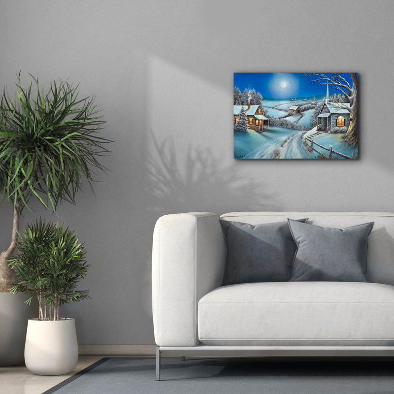  «First Snow» par Campbell Frost, art mural sur toile, 26 po x 18 po, H 18 po x l 26 po