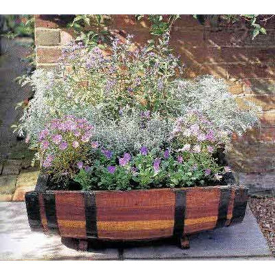 Pot à fleurs fendu en chêne laqué 26 po x L 35 po x P 13 po
