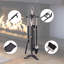 Leonie Steel Fireplace Tool Set-500760572-500760571