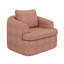 Fauteuil demi-tonneau pivotant à 360 °, chaise ronde pivotante de 36,6 po avec coussin à deux couches-527503827
