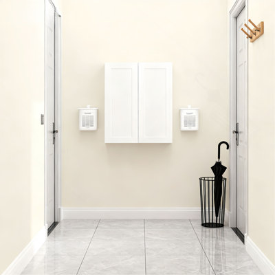 Armoire murale en bois massif White Shaker