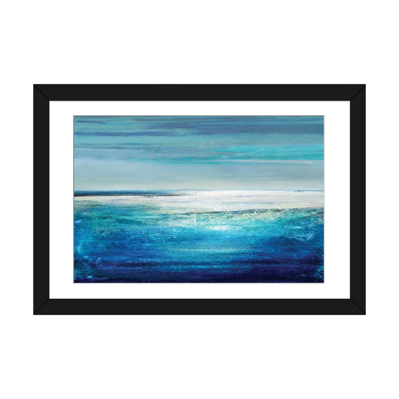 « ii », reproduction d’art sur toile tendue Reflection on the Horizon, H 16 po x l 24 po x P 1 po, Papier d'art encadré noir