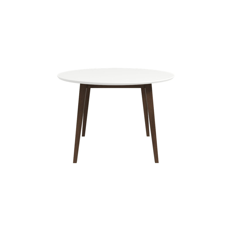 Iades rond, H 29,5 po x L 46 po x l 46 po, Gris, Blanc