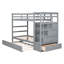 Lit simple superposé avec pieds en bois massif et lit gigogne gris - Luxury Luxury For A Serene-648572591