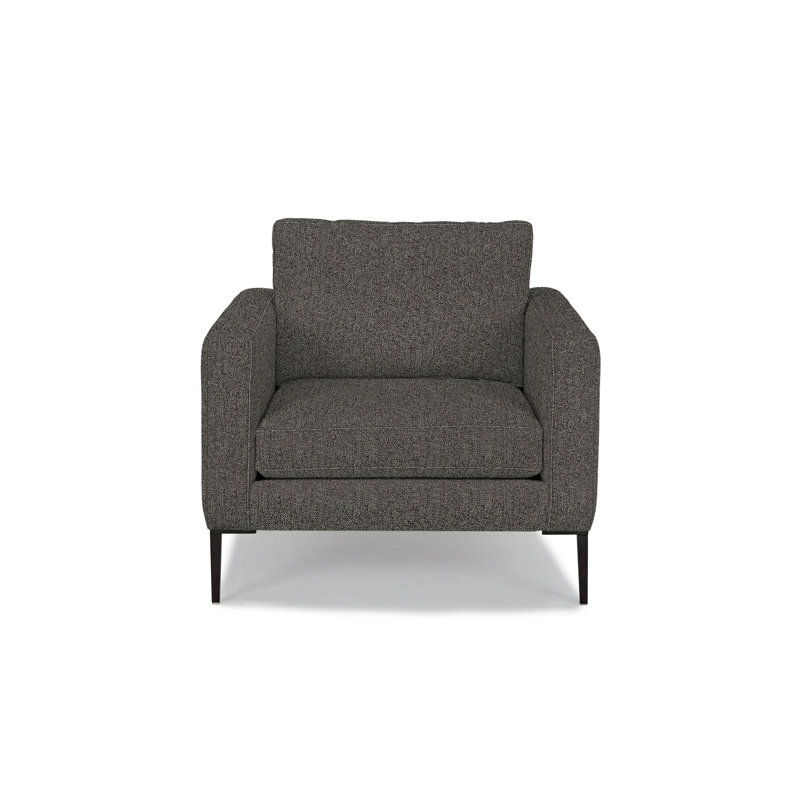 Odin Upholstered Armchair, Salt/Pepper Polyester