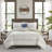 5 Piece Printed Seersucker Comforter Set With Throw Pillows Taupe/Blue Full/Queen-121790319-121790320