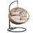 Beige Fabric & Rope Hanging Chair