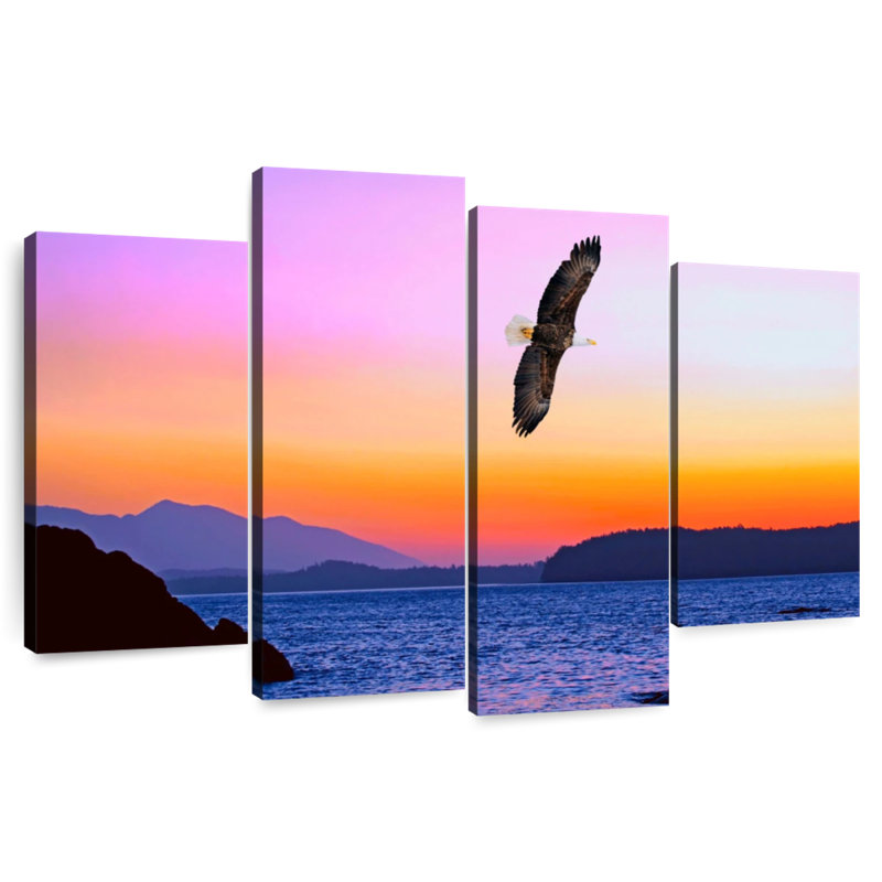 Brampt Bird Sunset, 22" H x 36" W