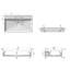 Évier vasque rectangulaire 30 po x 18 po à fixation murale à surface solide avec trou pour robinet
