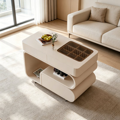 Table basse légère de luxe de style crème