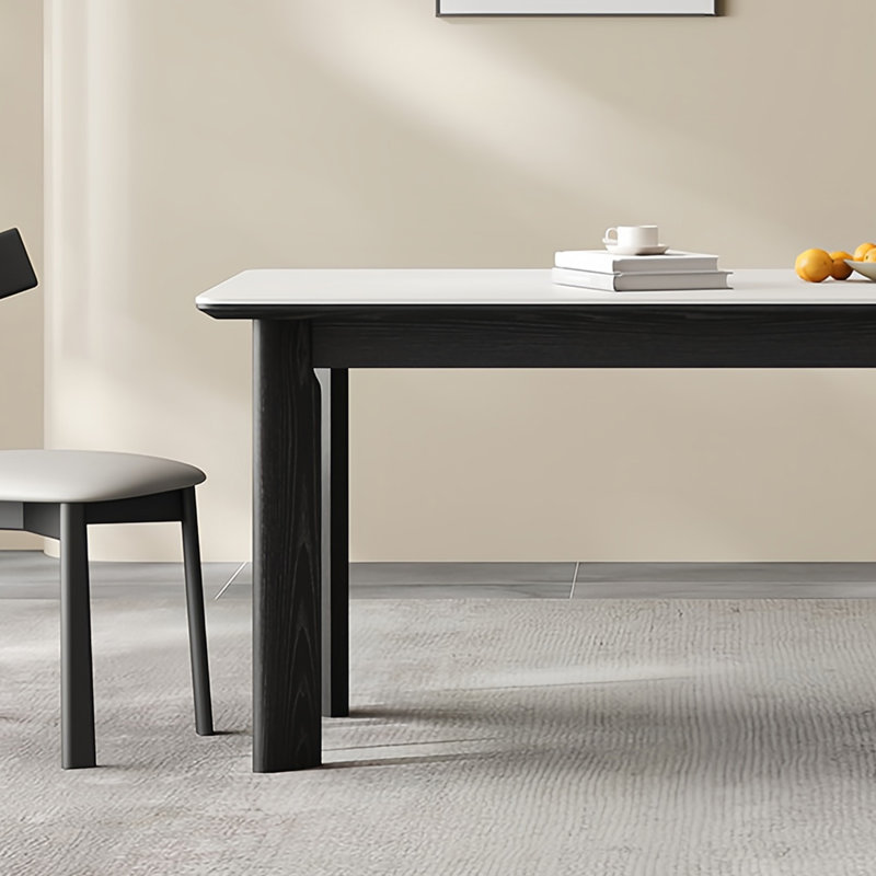 Table et chaises de salle à manger haut de gamme de style crème, H 29,5 po x L 55,1 po x l 31,4 po