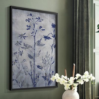 Silver Botanicals I V30 Framed Print - Solid Wood