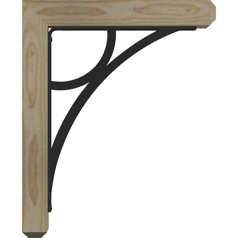 Support simple 4 "Galveston Ironcrest, H 23 po x P 20 po, Sapin Douglas (l 4 po x P 4 po)