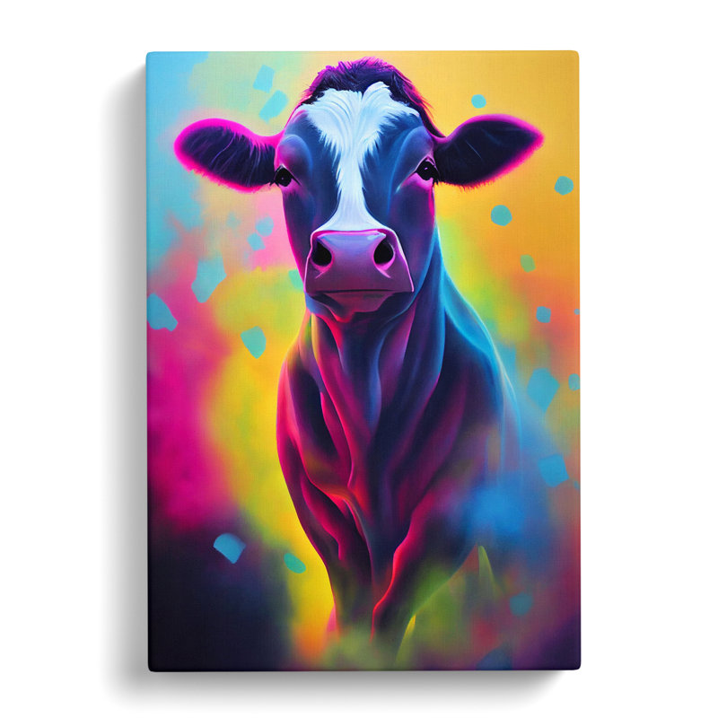 Cow Spray - Wrapped Canvas, 76cm H x 50cm W x 3cm D