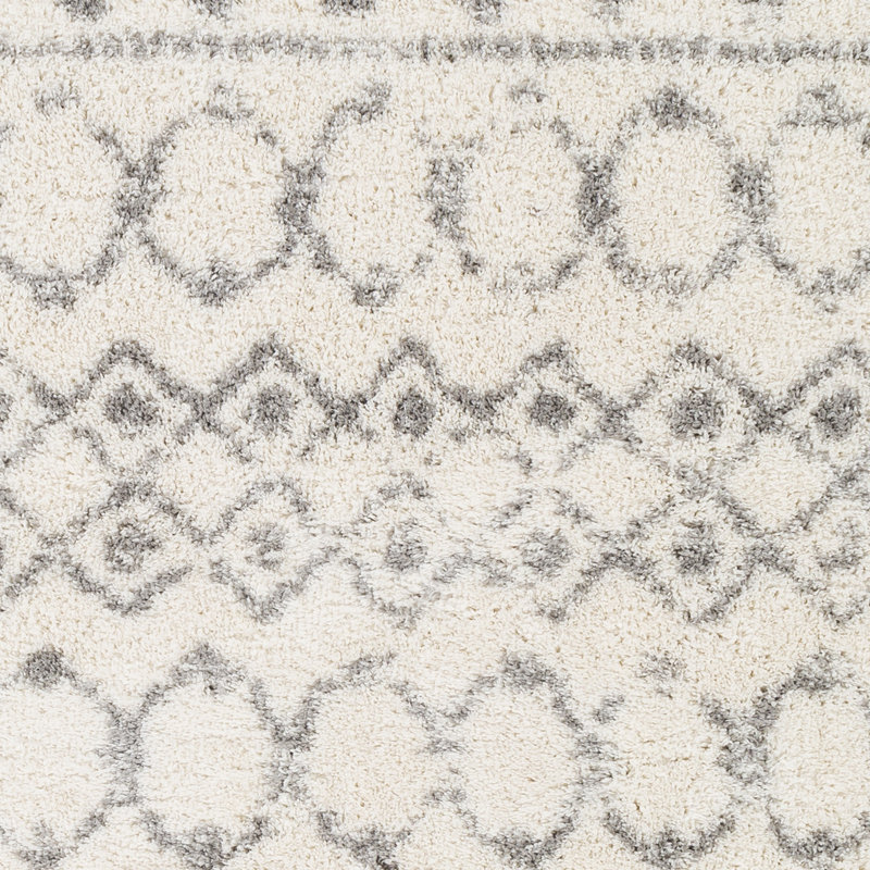 Tapis ivoire / gris Mott Southwestern, Rectangle 7 pi 10 po x 10 pi