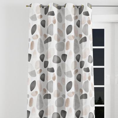 Modern Velvet Curtains - Geometric Boodram Grommet Curtain - 1 Panel