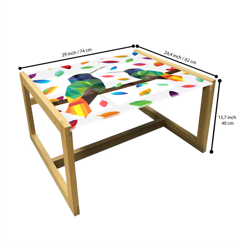 Jaidynn Trestle Coffee Table, 40cm H x 74cm W x 62cm D