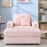 43" Single Seater Upholstered Sofa With Cup Holder