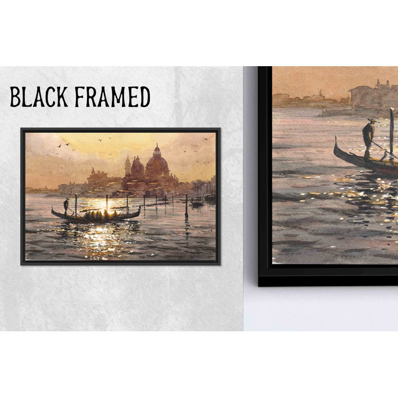 Reproduction d'art sur toile rétro, Italie, paysage de Venise rétro, H: 11,9 po x l: 15,8 po