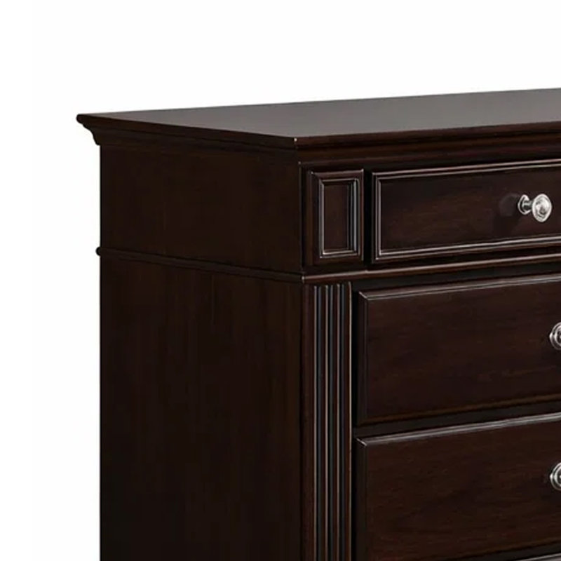 Commode double 9 tiroirs Akadia, Noyer foncé