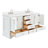 73'' Double Bathroom Vanity with White Quartz Top-93359381