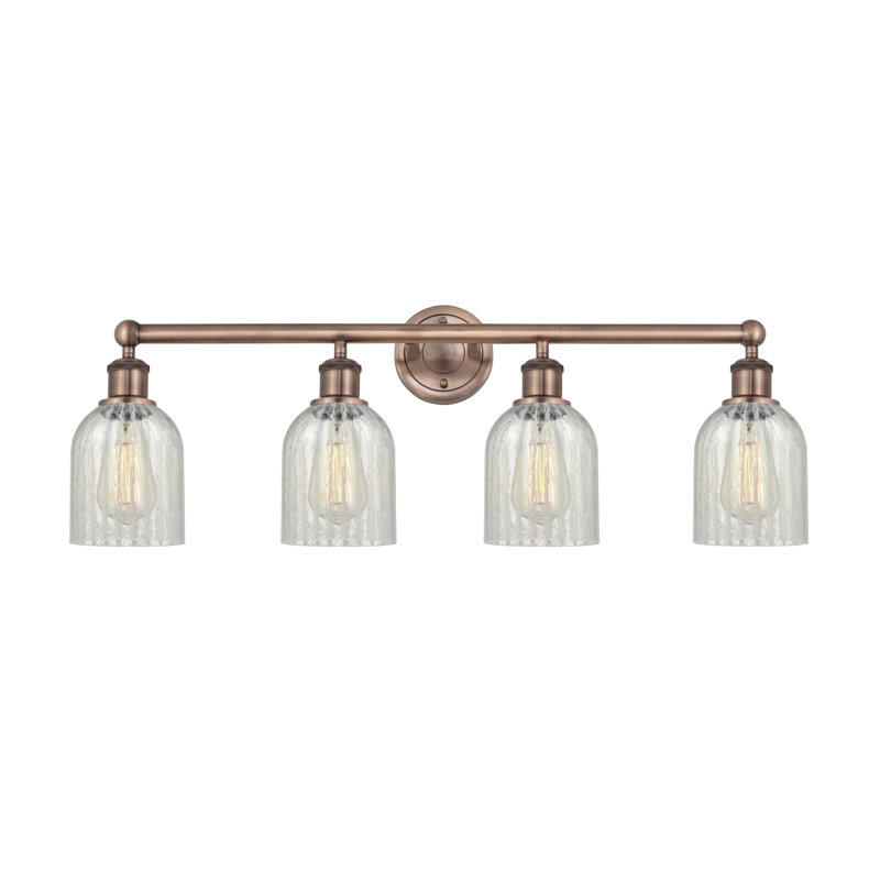 Reiko 4 - Light Dimmable Vanity Light, Mouchette, Antique Copper