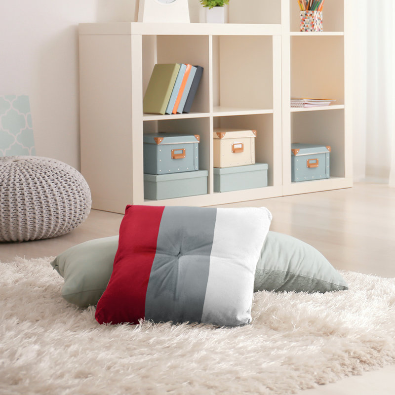 Coussin de sol touffeté retour atlanta, 26 po x 26 po, Blanc