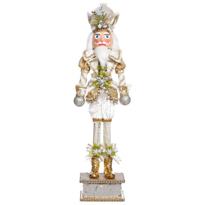 White Christmas Nutcracker, Small - 23.5 Inches