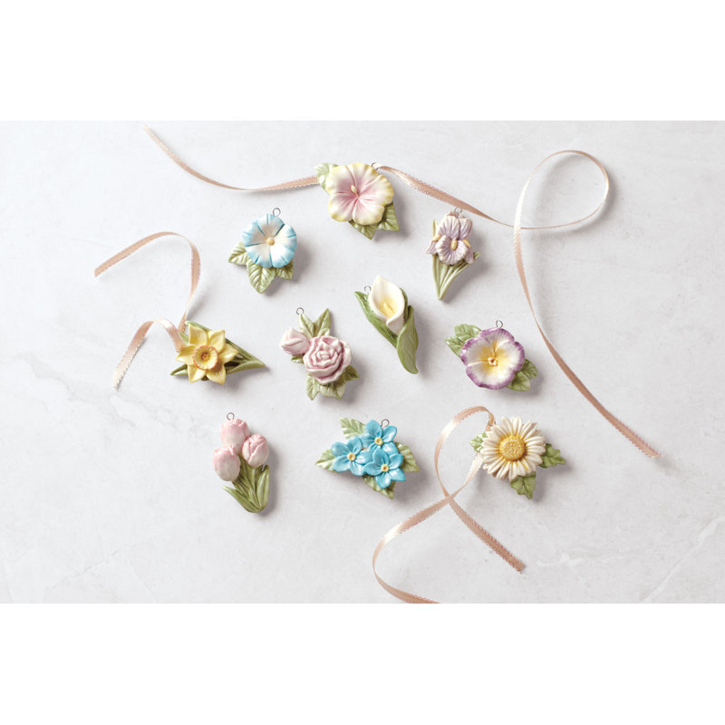Celebrate Flowers 10-Piece Ornament Set