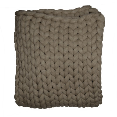 Donna Sharp Chunky Knit Olive Woven Throw