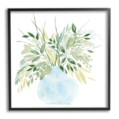 «Layered Aquarelle Style Plant Leaves», art mural giclée texturée par Grace Popp_aq-388