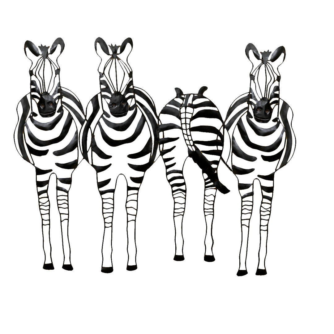 Static Stripes Zebra Wall Sculpture Design Toscano