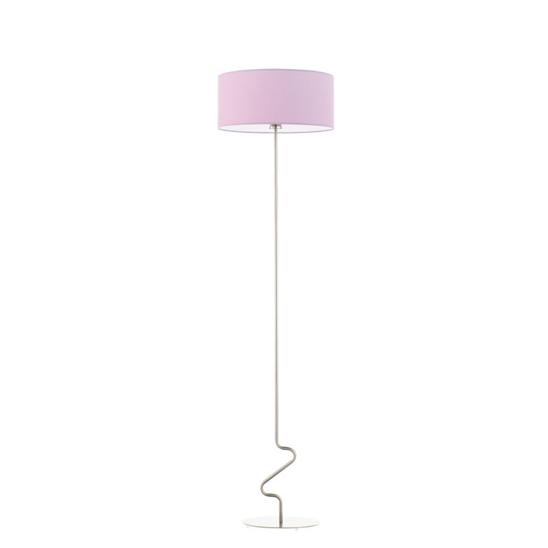 Drowne 166cm Traditional Floor Lamp, Light Violet, Chrome